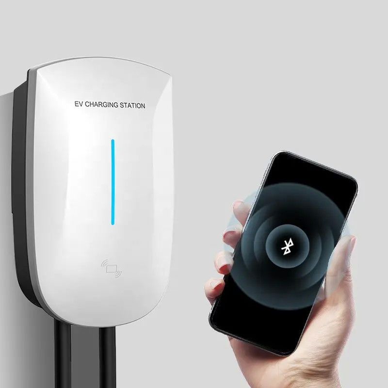 32A AC コラムに搭載された 3 段階式 EV 充電ステーション 2 タイプ