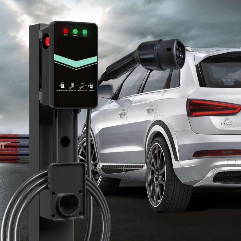 48A タイプ 1 家庭用シングルガン壁掛け EV 充電ステーション LED インジケーター