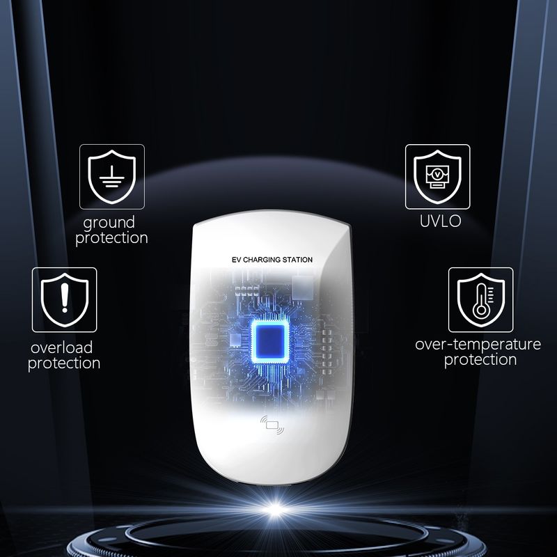 IP55タイプ2 32A壁に取り付けられたEVの充電ステーション3段階の充電器