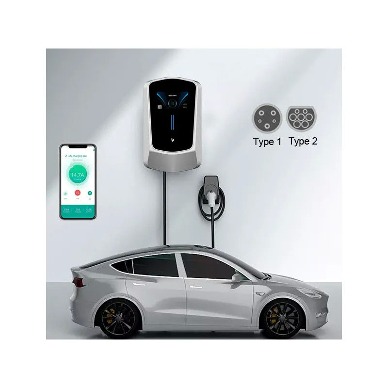 柱に設置されたタイプ 1 タイプ 2 Ev 壁箱 充電器 紫外線耐性