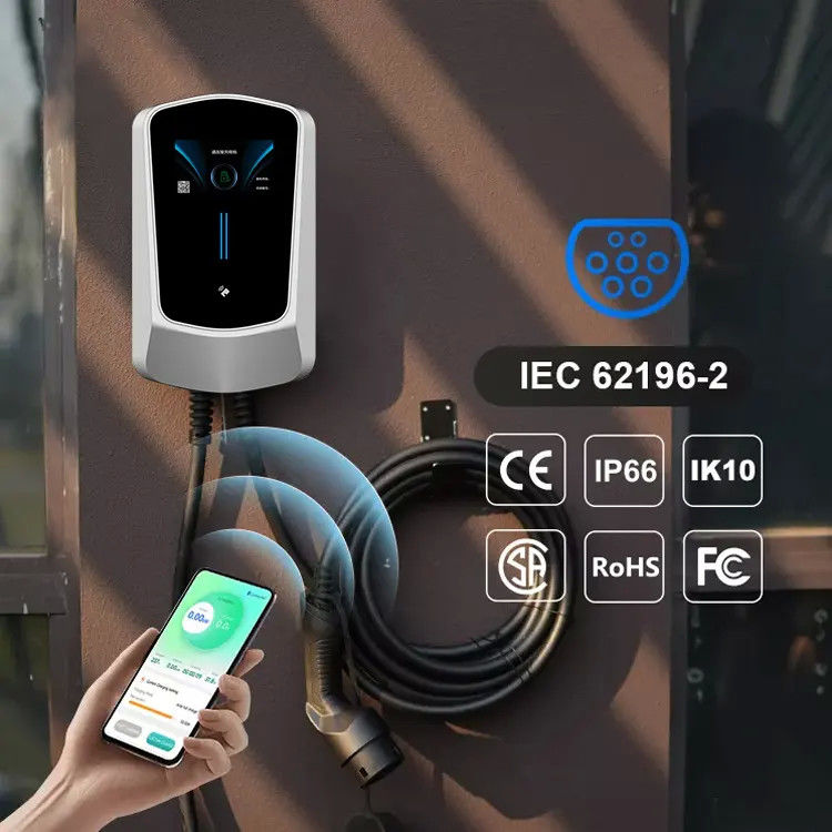 柱に設置されたタイプ 1 タイプ 2 Ev 壁箱 充電器 紫外線耐性