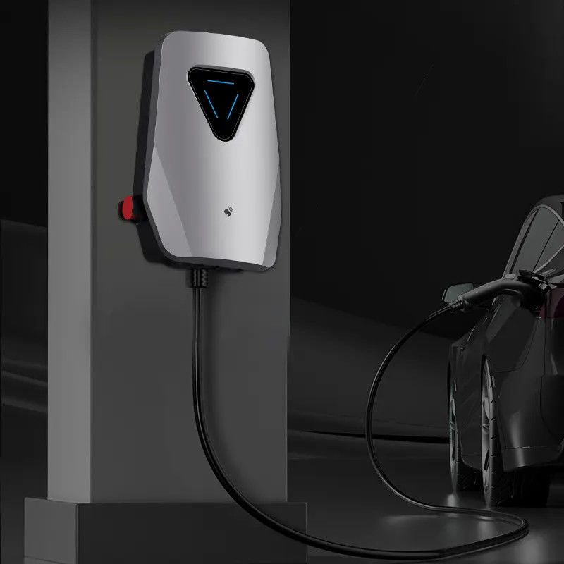 220V 急速充電 シングルガン 壁式電動車充電器 4.3 インチ LED スクリーン