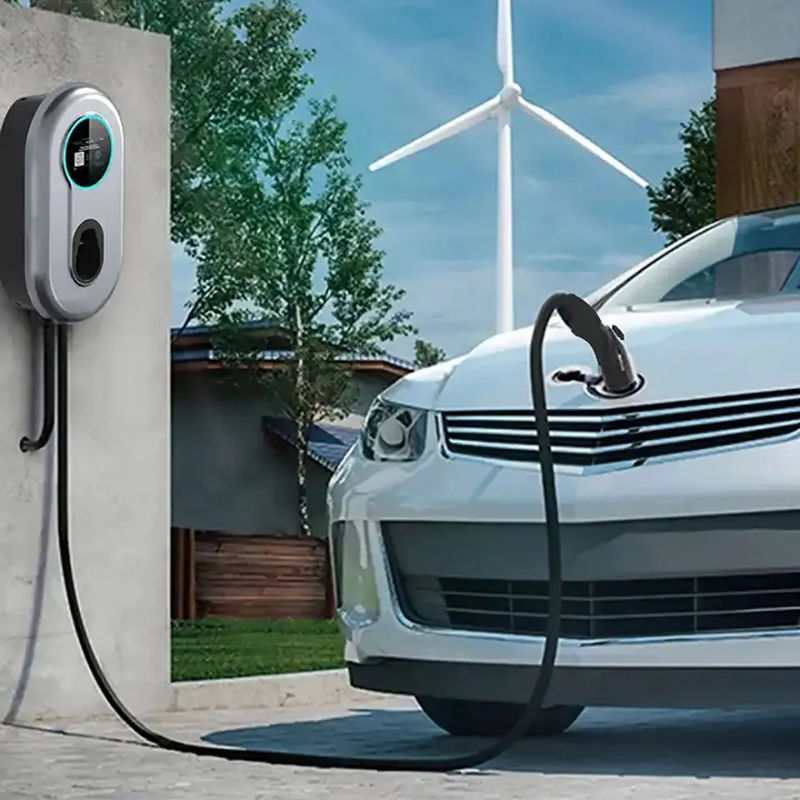 230V 400Vの接触ボタンの保護を基づかせている携帯用レベル2の電気自動車の充電器の壁の台紙