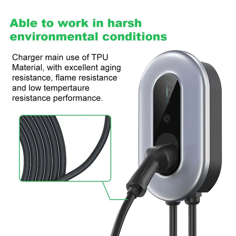 7kw 11kw 22kw 3臨時雇用者の保護上の段階LCDスクリーンのタイプ2 EVの充電器