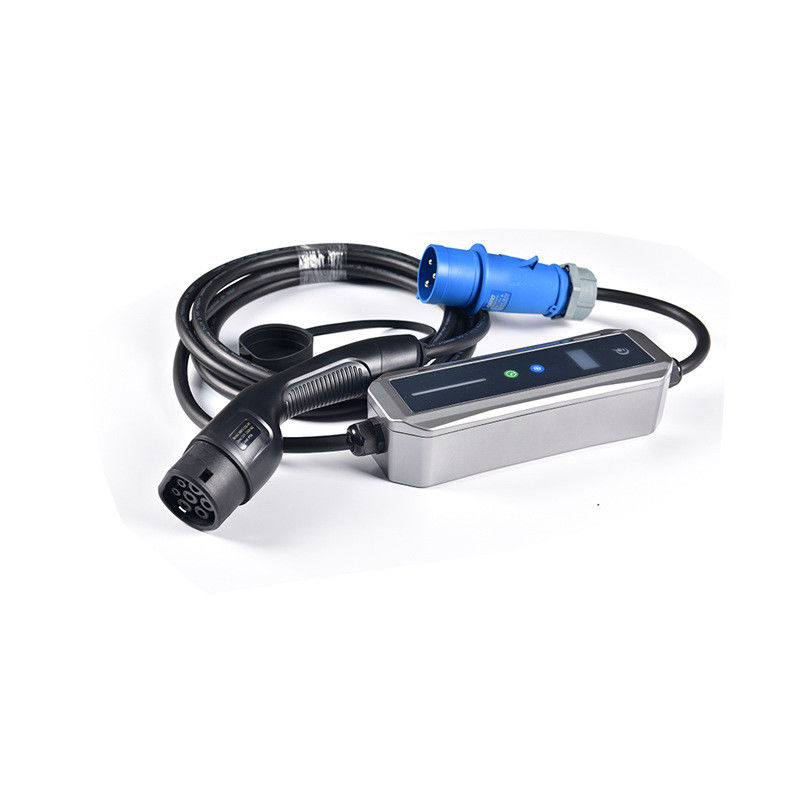 タイプ2 カスタマイズされた色 22kw ポータブルAC EV充電器 OLED画面