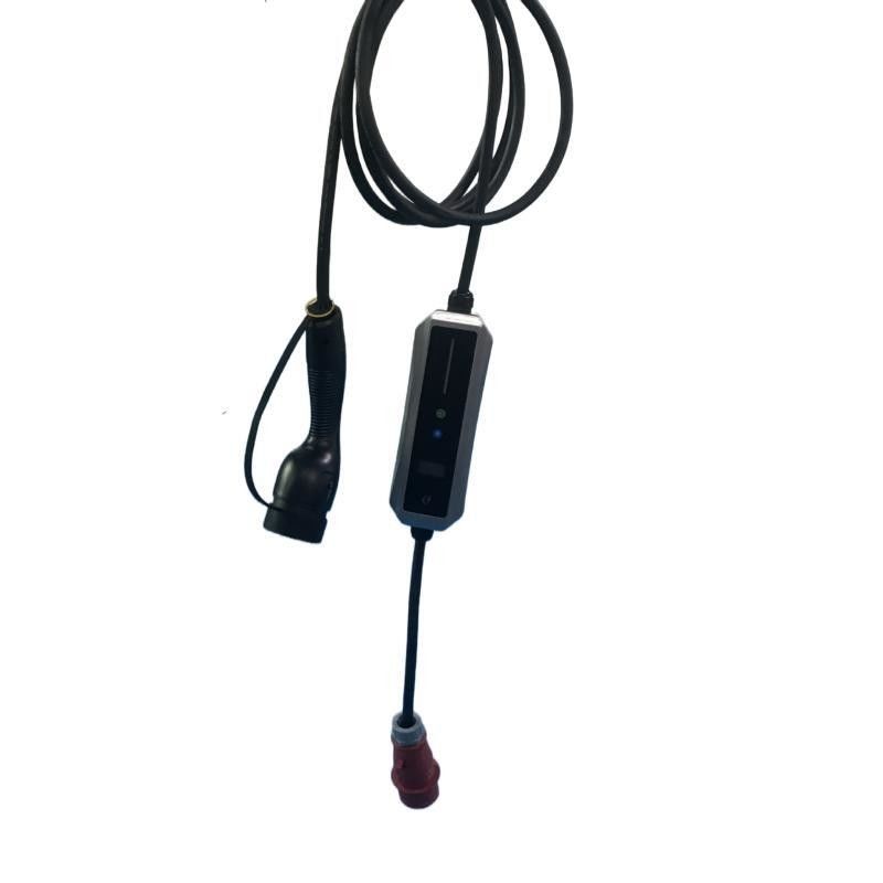 タイプ 1 16A/32A LEDスクリーン CEEプラグ付き携帯AC EV充電器